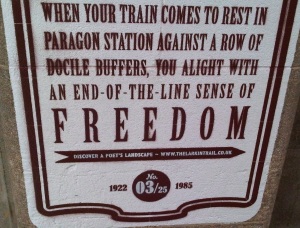 Larkin quote in Hull station